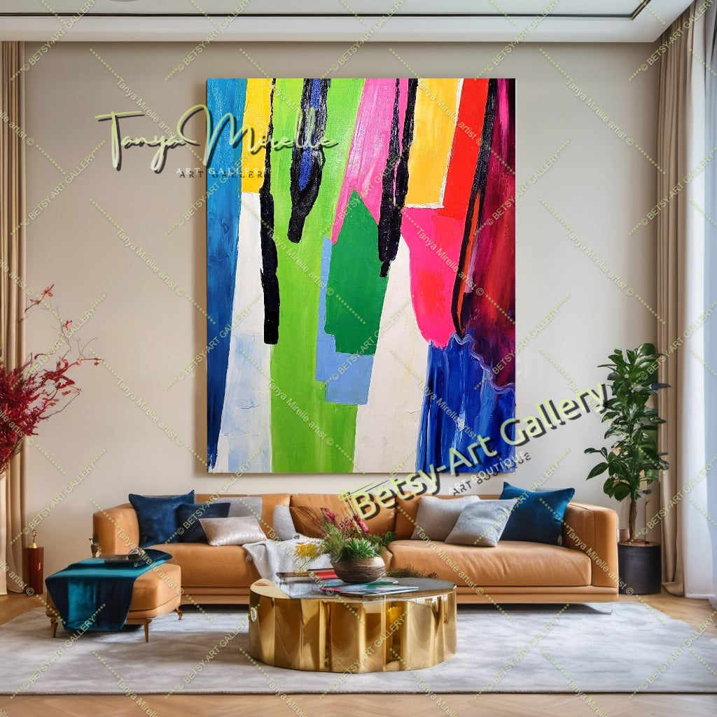 Colorful Modern Abstract Painting on Canvas #141