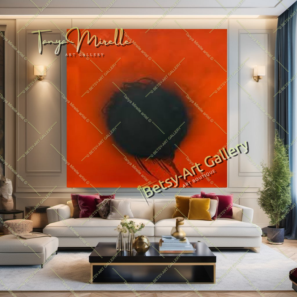 ''Any Fire Flower'' Abstract Art by Otto Piene, Modern Wall Art
