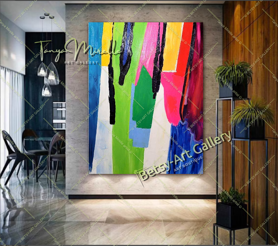 Colorful Modern Abstract Painting on Canvas #141