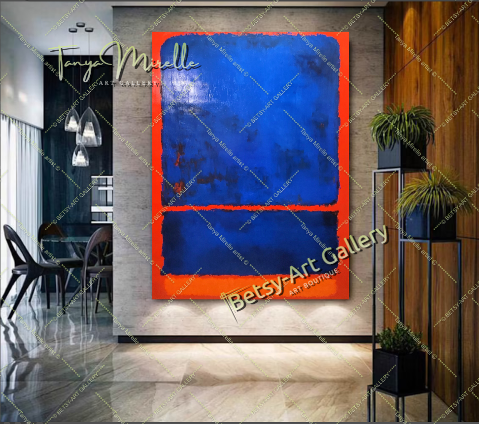 Mark Rothko Blue Red - Modern Abstract Painting
