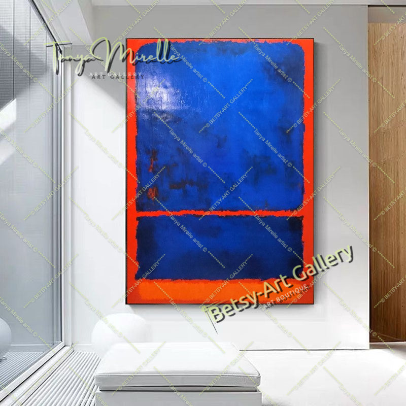 Mark Rothko Blue Red - Modern Abstract Painting