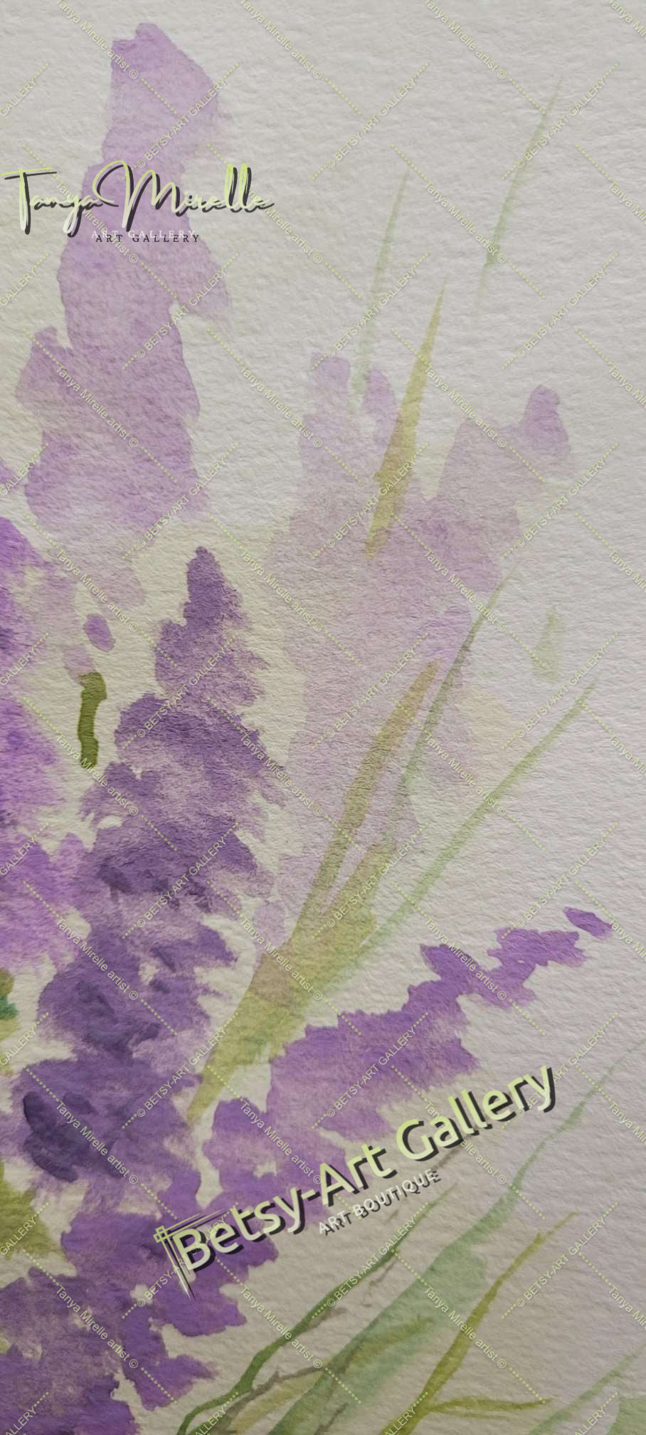 Watercolor Lavender Painting, Botanical Wall Art No Frame abstract expressionism art print birthday gift blooming garden art botanical print colorful painting floral art floral painting garden painting gift for mom lavender painting mediterranean art modern art modern wall art nature painting paper painting small painting wall art home decor watercolor floral watercolor flowers watercolor landscape watercolor painting wildflowers painting