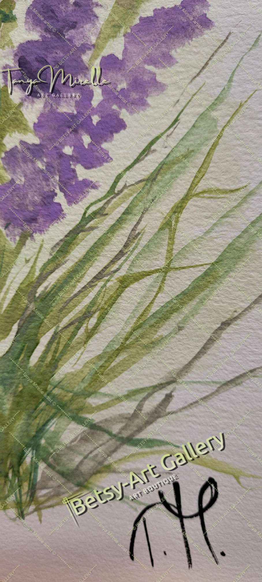 Watercolor Lavender Painting, Botanical Wall Art No Frame abstract expressionism art print birthday gift blooming garden art botanical print colorful painting floral art floral painting garden painting gift for mom lavender painting mediterranean art modern art modern wall art nature painting paper painting small painting wall art home decor watercolor floral watercolor flowers watercolor landscape watercolor painting wildflowers painting