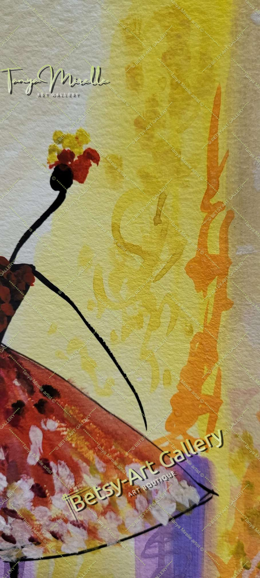 Elegant Watercolor Ballet Painting, Ballerina Dance Art No Frame abstract expressionism art for girls Ballerina Dance ballerina print ballet decor ballet painting birthday gift colorful painting dance wall art dancer illustration elegant art gift for mom modern art modern wall art paper painting small painting wall art home decor watercolor art watercolor painting