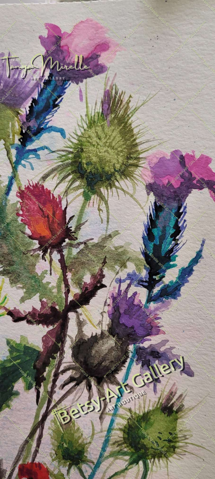 Watercolor Wildflowers Painting, Botanical Wall Art #2 No Frame abstract expressionism art print birthday gift blooming garden art botanical print colorful painting floral art floral painting garden painting gift for mom mediterranean art modern art modern wall art nature painting paper painting small painting wall art home decor watercolor floral watercolor flowers watercolor landscape watercolor painting