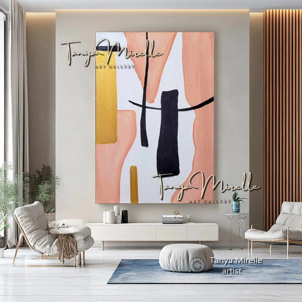 Abstract Painting on Canvas - Modern Minimalist Wall Art Decor #112