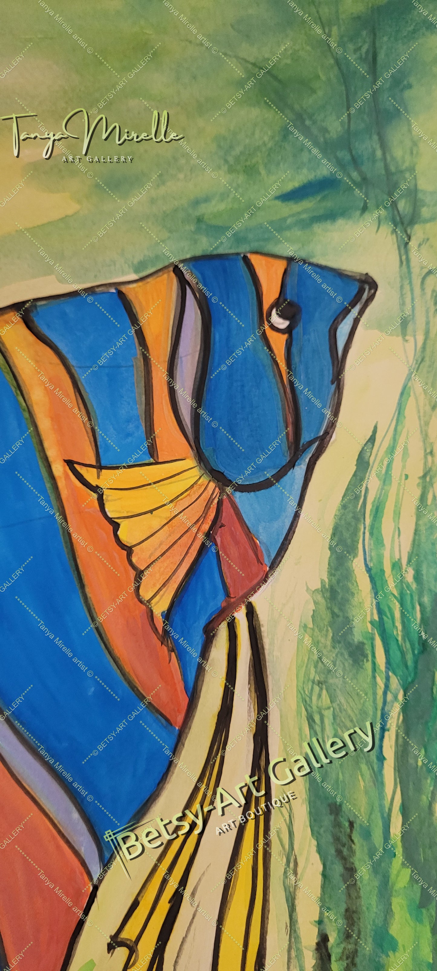 Vibrant Caribbean Fish Watercolor Painting - Tropical Wall Art No Frame abstract expressionism birthday gift Caribbean fish colorful painting fish painting marine life modern wall art nautical art ocean decor paper painting sea life painting small painting tropical art vibrant fish art wall art home decor watercolor art watercolor fish watercolor painting watercolor sea art