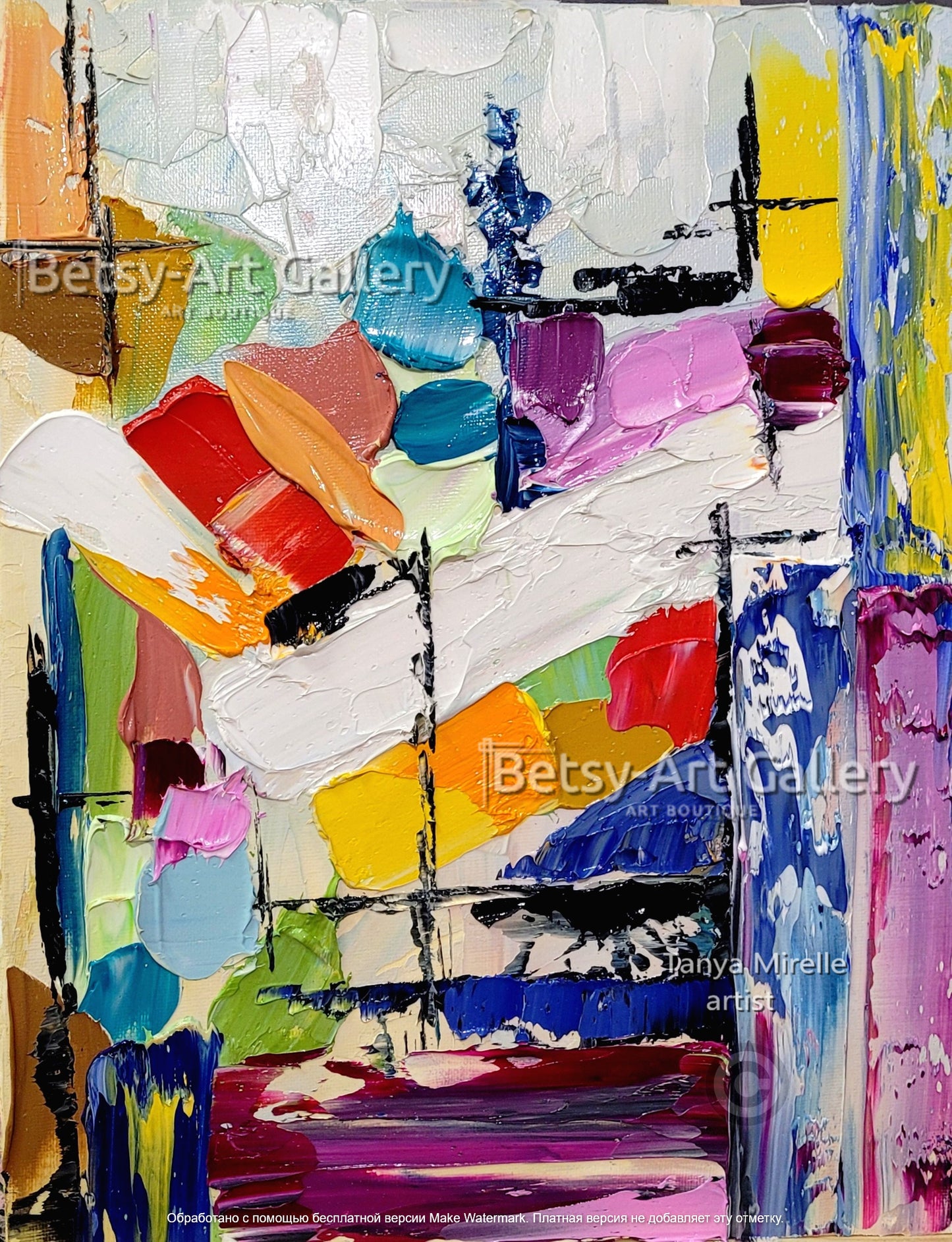 Abstract Painting - Purple Impasto Oil Painting on Canvas, No Frame abstract art abstract expressionism artistic gift colorful painting contemporary painting creative painting dreamy art fine art gallery art handmade painting high-relief art home decor home office decor impasto oil painting kaleidoscope art large wall art living room art modern wall art multicolor abstract original artwork textured canvas thick paint strokes unique decor vibrant colors