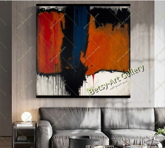 Bold Colors Abstract Canvas Print - Contemporary Home Decor