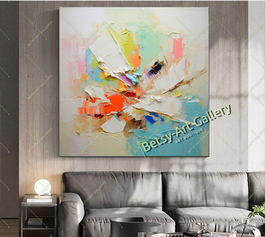 Colorful Abstract Canvas Print - Elegant Modern Wall Art
