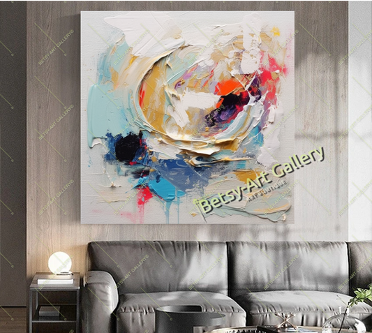 Colorful Abstract Canvas Print - Elegant Modern Wall Art #1