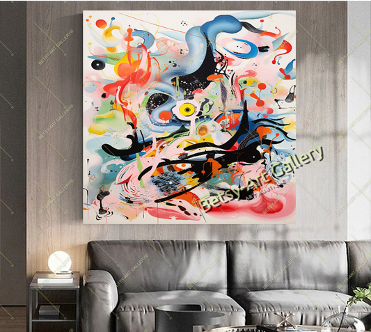 Splash Colors Abstract Canvas Print - Modern Home Wall Art
