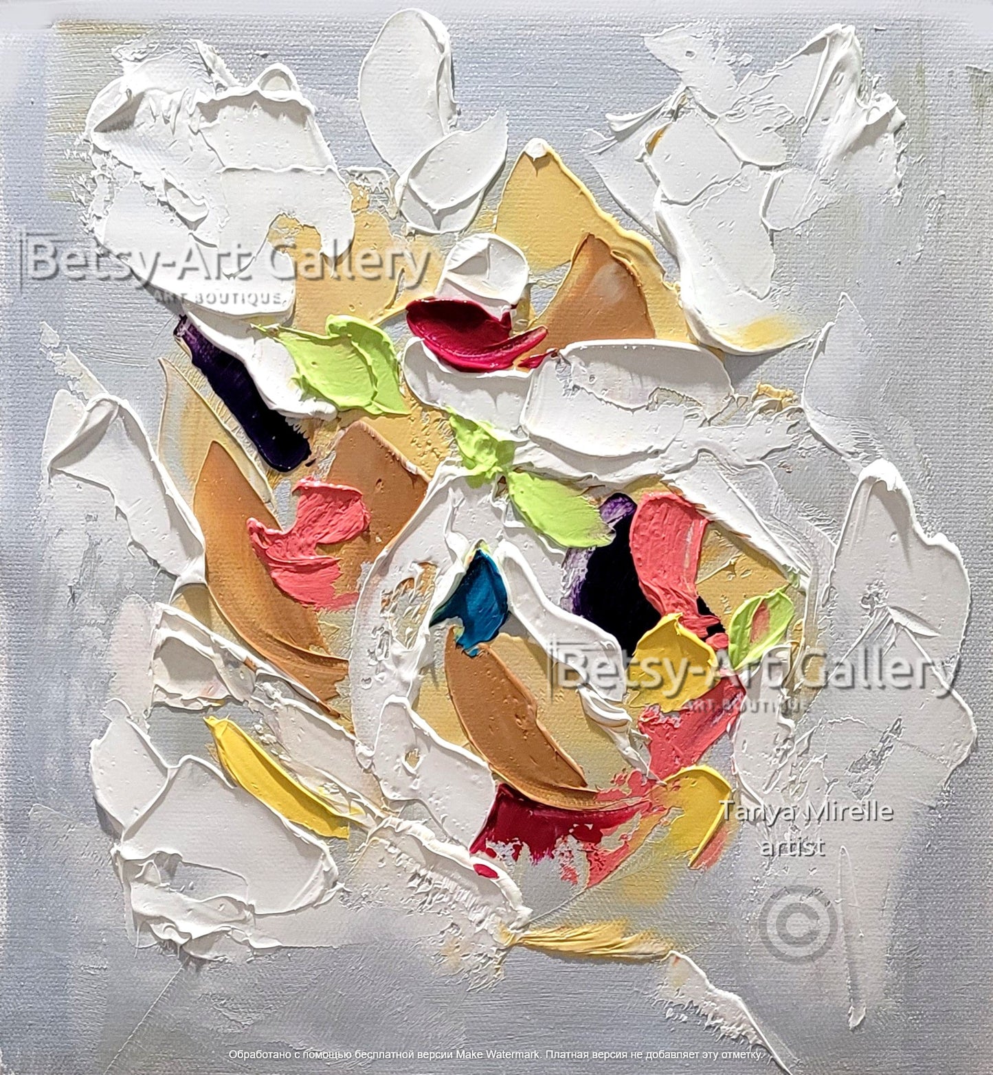 Colorful Abstract Impasto Painting - Textured Modern Wall Art on Canvas #84