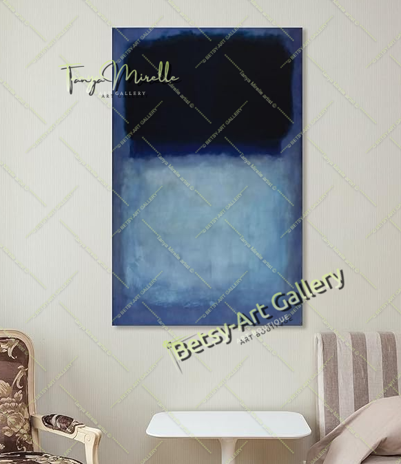 Mark Rothko Blue Black - Modern Abstract Wall Art