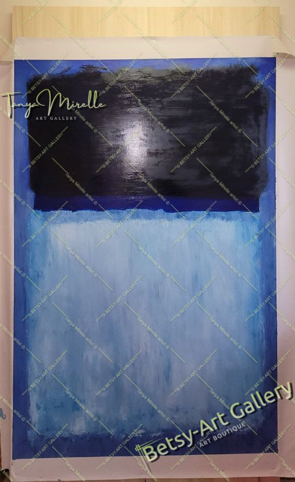 Mark Rothko Blue Black - Modern Abstract Wall Art