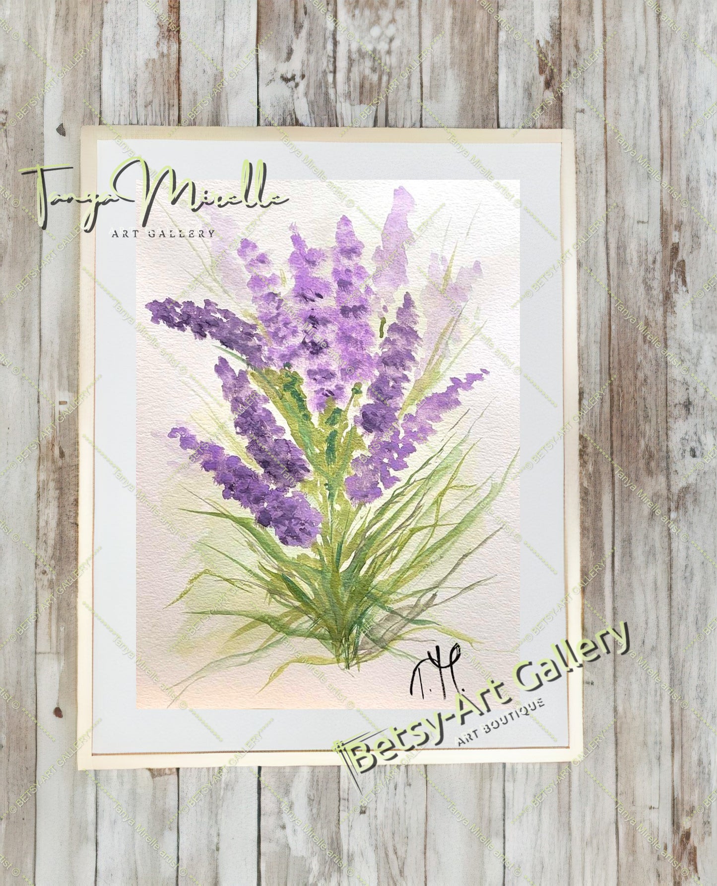 Watercolor Lavender Painting, Botanical Wall Art No Frame abstract expressionism art print birthday gift blooming garden art botanical print colorful painting floral art floral painting garden painting gift for mom lavender painting mediterranean art modern art modern wall art nature painting paper painting small painting wall art home decor watercolor floral watercolor flowers watercolor landscape watercolor painting wildflowers painting