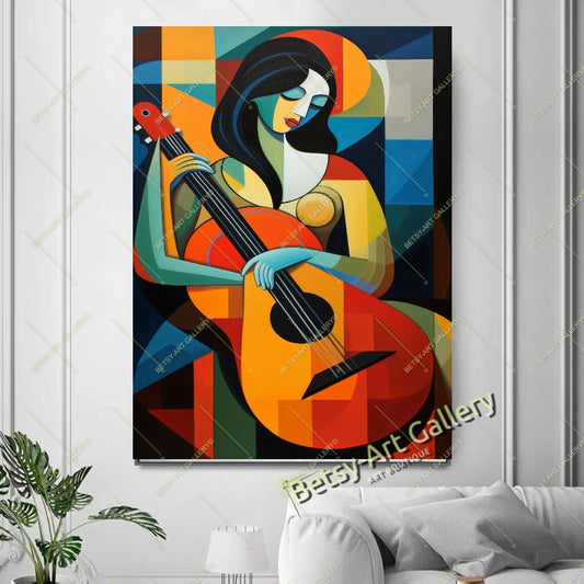 Ancient Mediterranean Landscape Canvas Print - Woman and Child Art