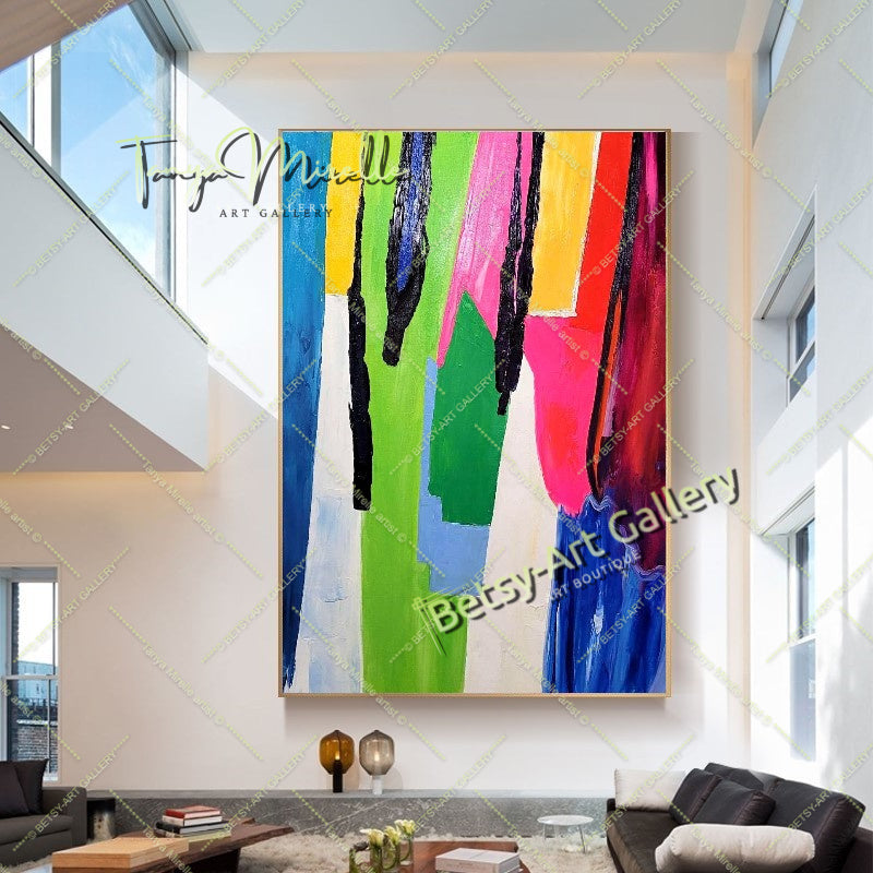 Colorful Modern Abstract Painting on Canvas #141