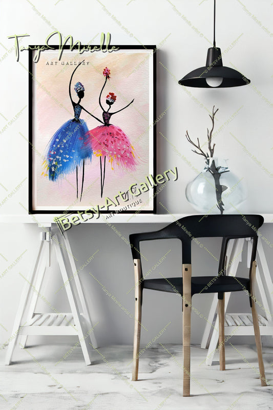 Original Watercolor Ballet Painting, Ballerina Dance Art No Frame abstract expressionism art for girls Ballerina Dance ballerina print ballet decor ballet painting birthday gift colorful painting dance wall art dancer illustration elegant art gift for mom modern art modern wall art paper painting small painting wall art home decor watercolor art watercolor painting