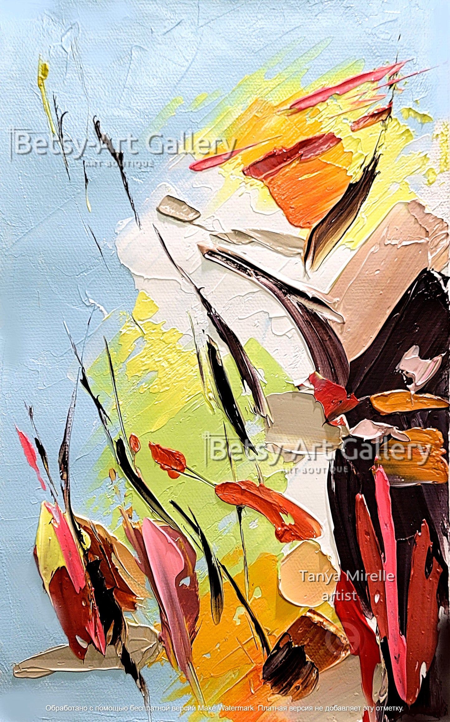 Vibrant Abstract Impasto Painting - Colorful Modern Wall Art #134