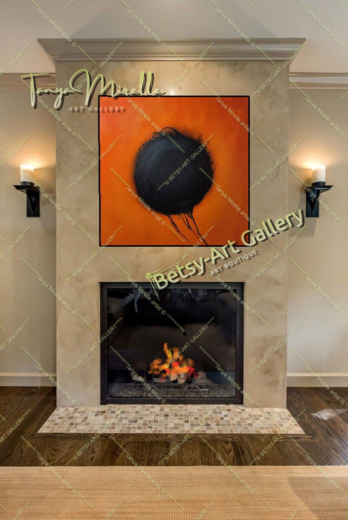 ''Any Fire Flower'' Abstract Art by Otto Piene, Modern Wall Art