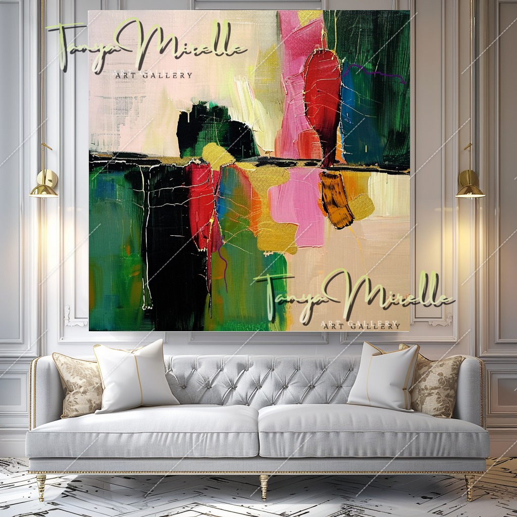 Palette Knife Abstract Painting, Large Canvas Wall Art #350