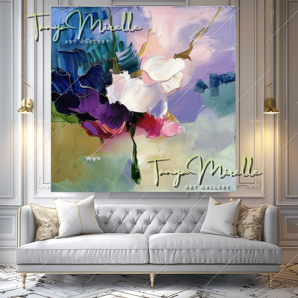 Luxury Abstract Oil Painting for Modern Interiors #353