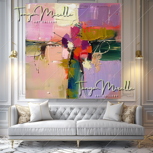 Original Textured Abstract Oil Painting, Large Wall Art #357