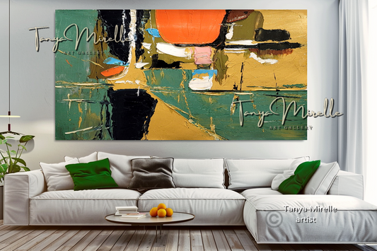 Colorful Abstract Impasto Painting - Textured Modern Wall Art #120