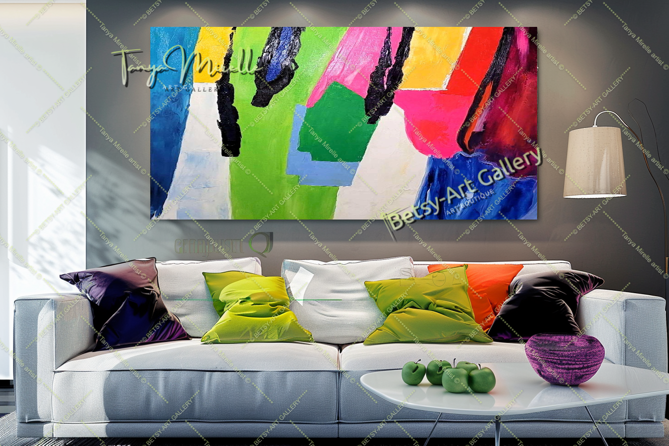 Colorful Modern Abstract Painting on Canvas #141
