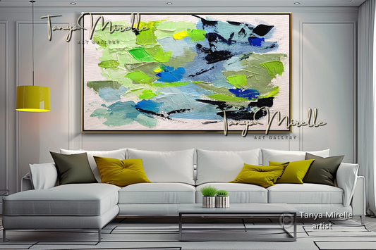 Abstract Impasto Painting - Colorful Modern Wall Art on Canvas #74