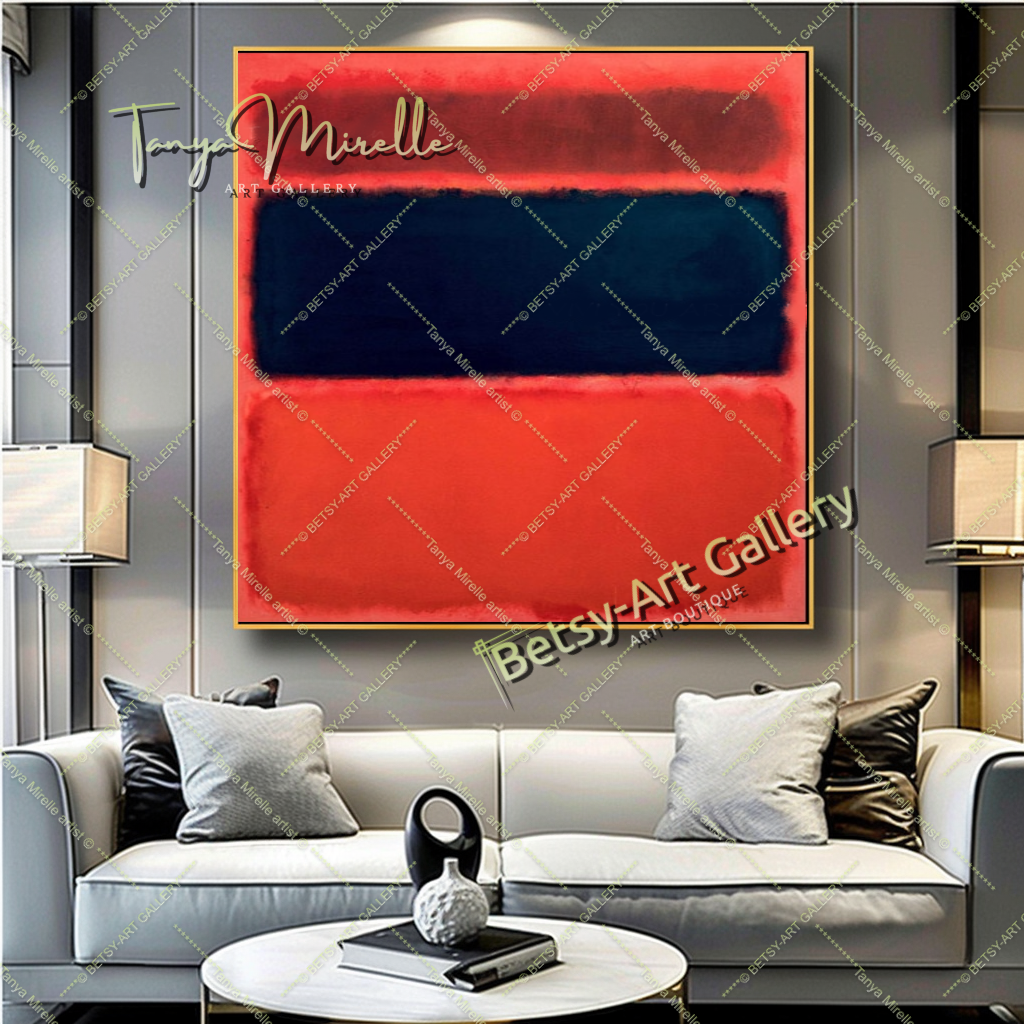 Mark Rothko Black Red Green - Modern Abstract Wall Art