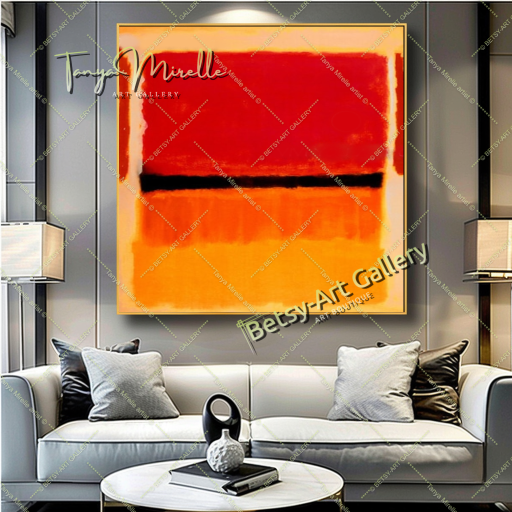 Mark Rothko Black Red Green - Modern Abstract Wall Art