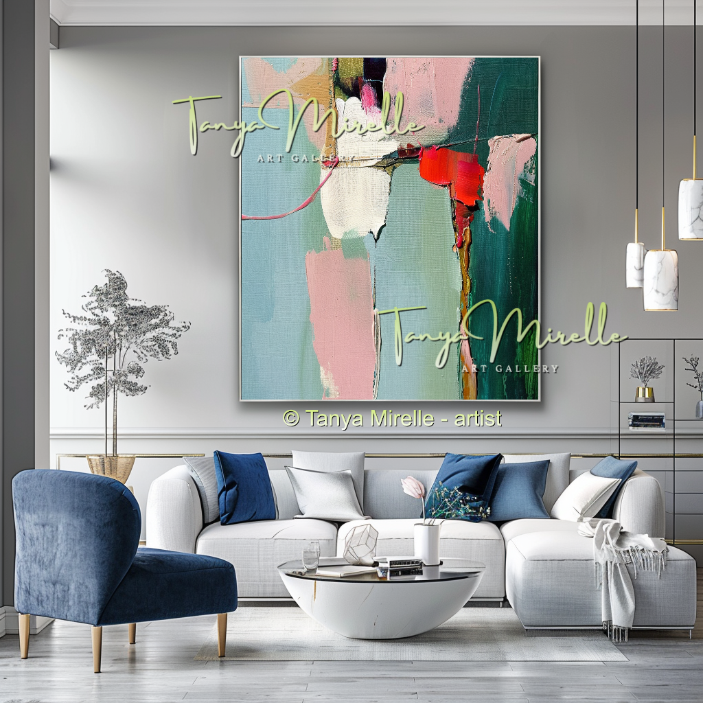 Abstract Orchid Painting - Modern Floral Wall Art #174