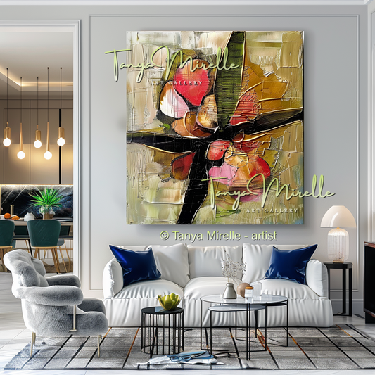 Palette Knife Abstract Oil Painting, Large Canvas Art #253