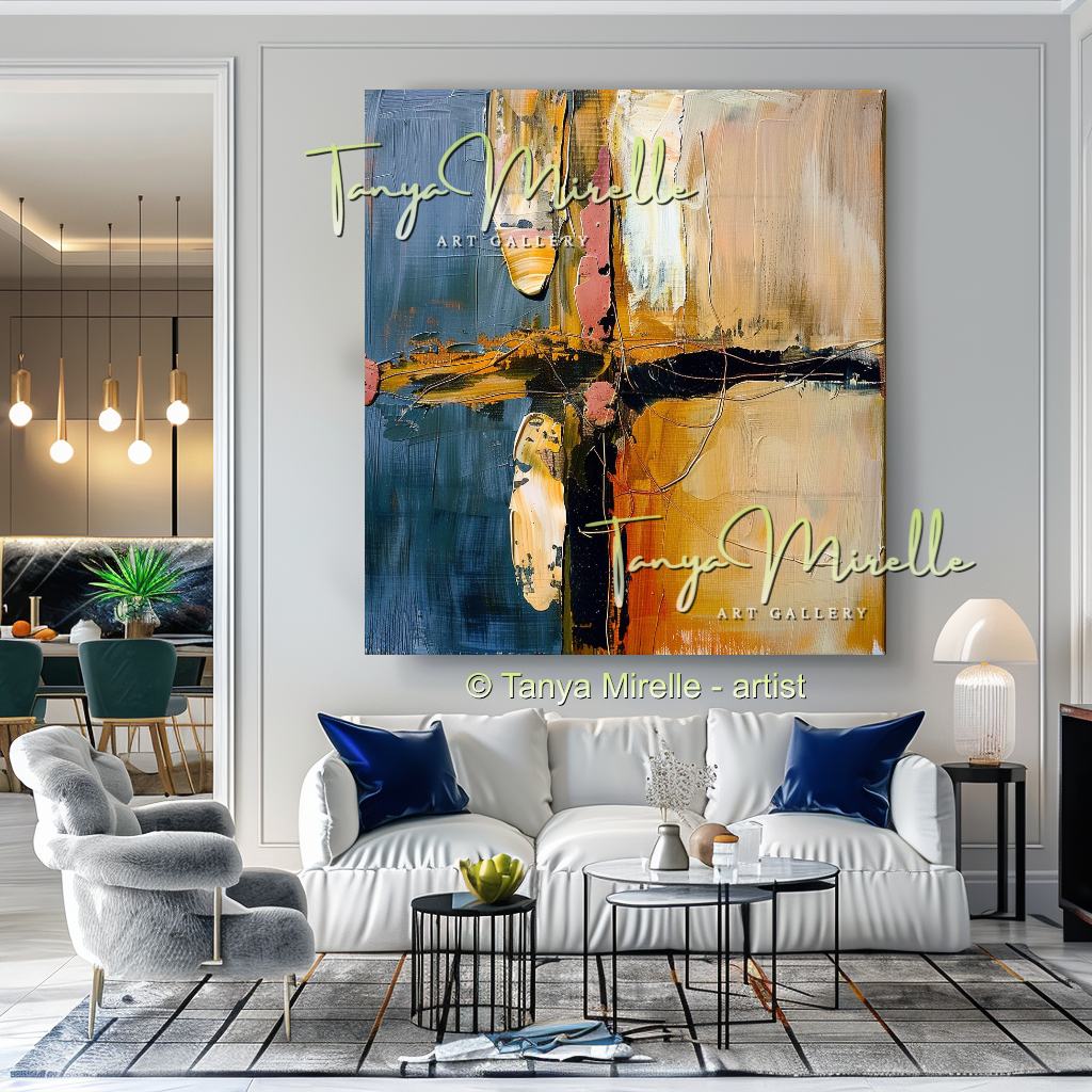 Bold Contemporary Abstract Oil Painting, Large Canvas Art #257