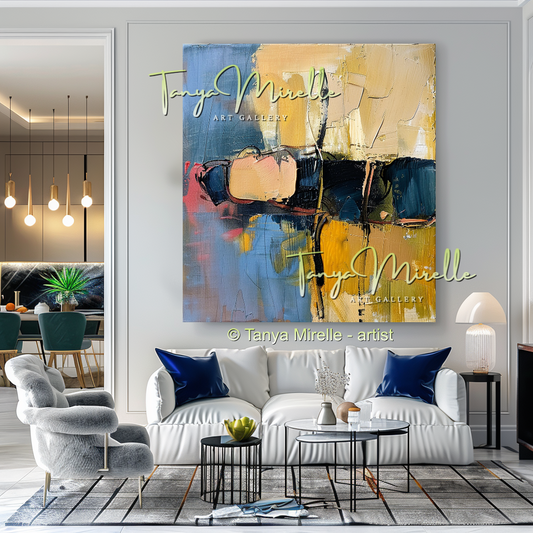 Bold Contemporary Abstract Oil Painting, Large Canvas Art #257
