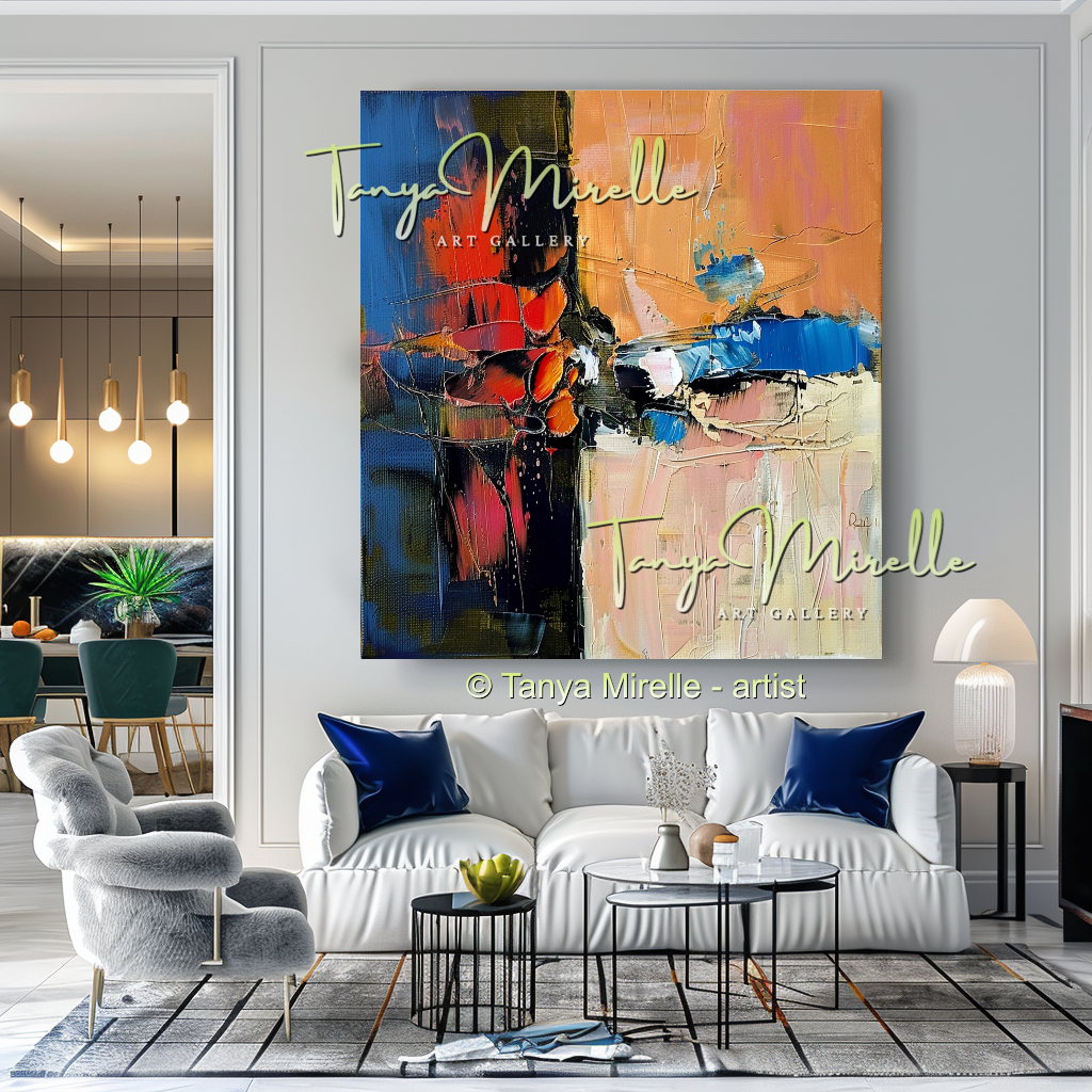 Modern Abstract Impasto Painting, Textured Home Decor #259