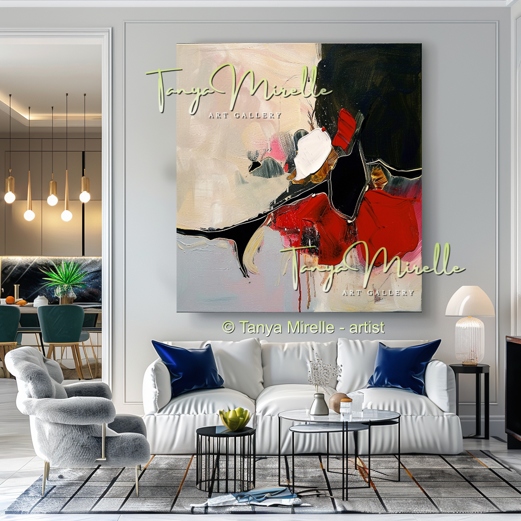 Contemporary Abstract Impasto Painting, Bold Home Decor #262