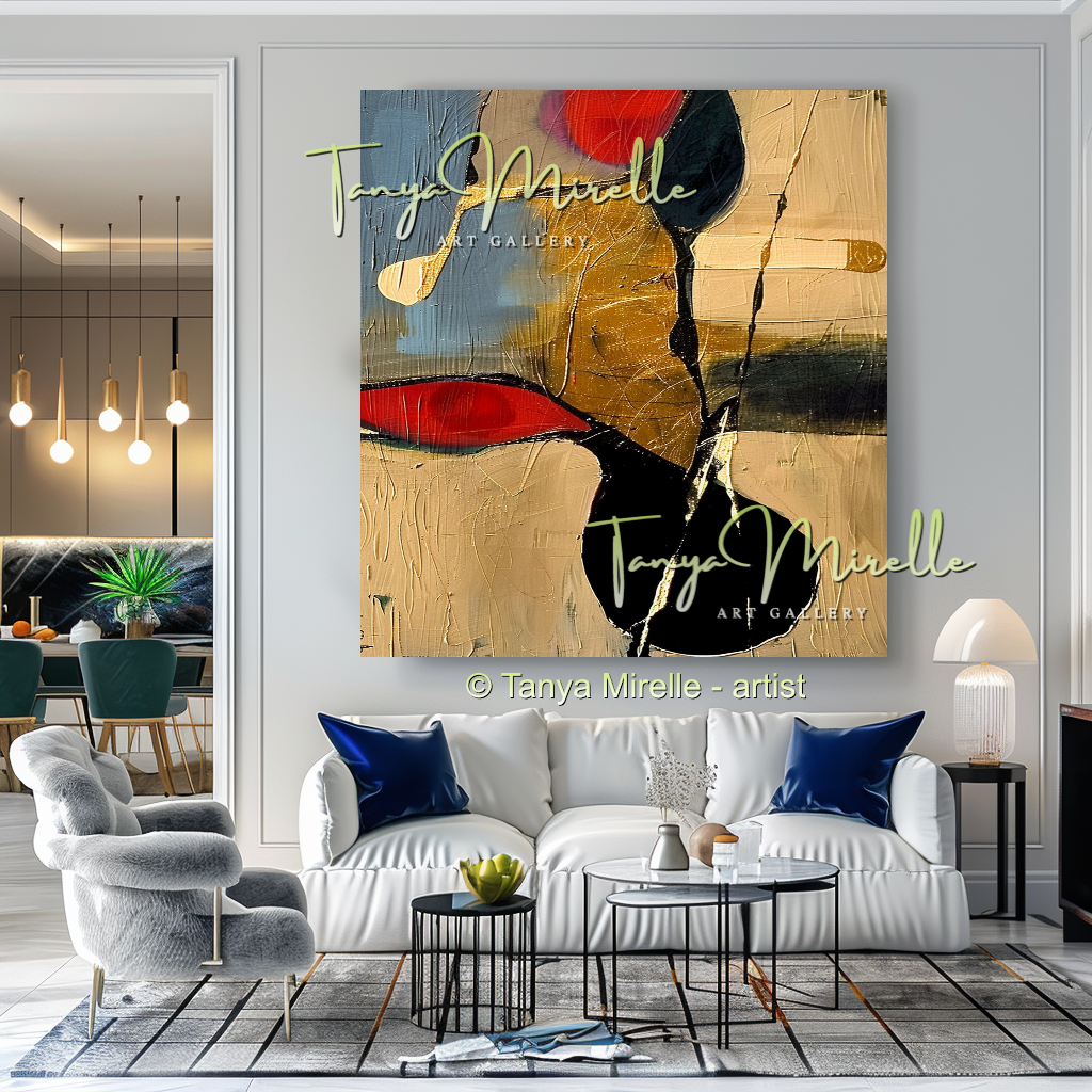 Original Abstract Oil Painting, Impasto Texture on Canvas #242