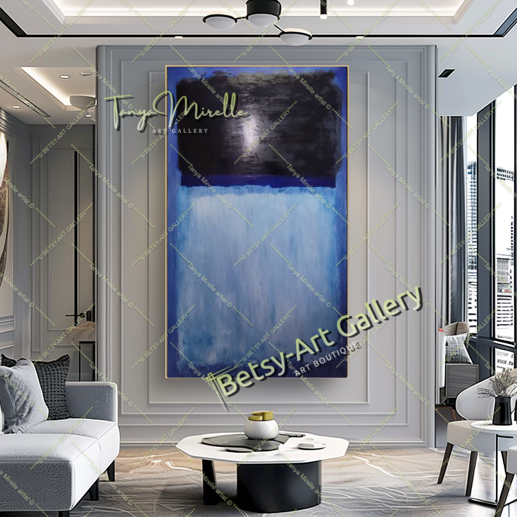 Mark Rothko Blue Black - Modern Abstract Wall Art
