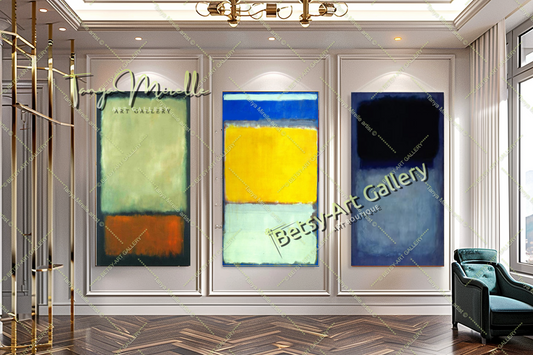 Mark Rothko Green Orange - Modern Abstract Wall Art