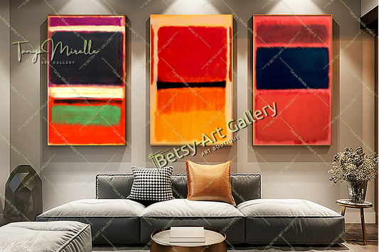 Mark Rothko Black Red Green - Modern Abstract Wall Art