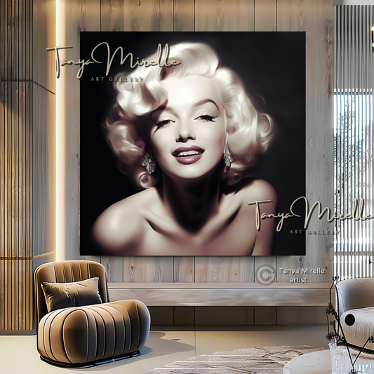 Iconic Black White Marilyn Monroe Art Print D canvas print canvas wall art celebreti art print giclée prints graffiti art print graffiti canvas graffiti canvas art hollywood art print large canvas print large wall art Large Wall Art Decor merilyn monroe art print Merilyn Monroe painting modern abstract art modern art print pop art print print on canvas ready to hang canvas street art on canvas stretched canvas art wall art prints watercolor art