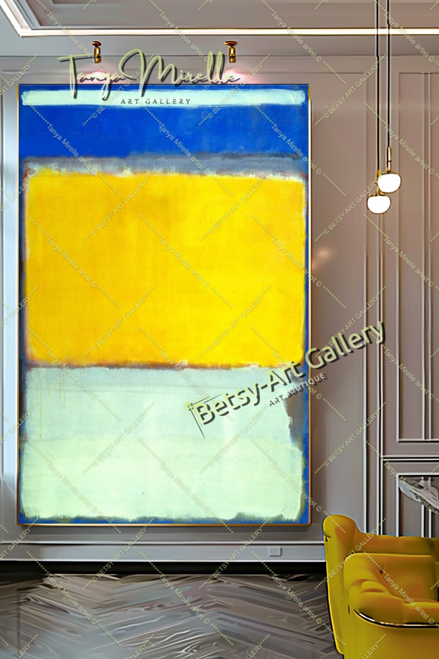 Mark Rothko Blue Yellow - Modern Abstract Painting