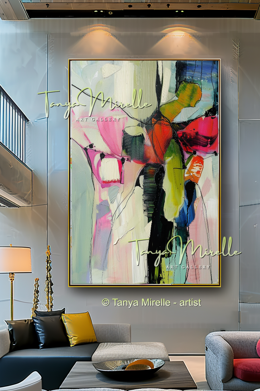 Vivid Color Modern Abstract Impasto Painting #144