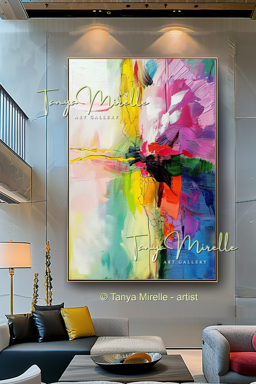 Vibrant Colorful Modern Abstract Impasto Painting #149