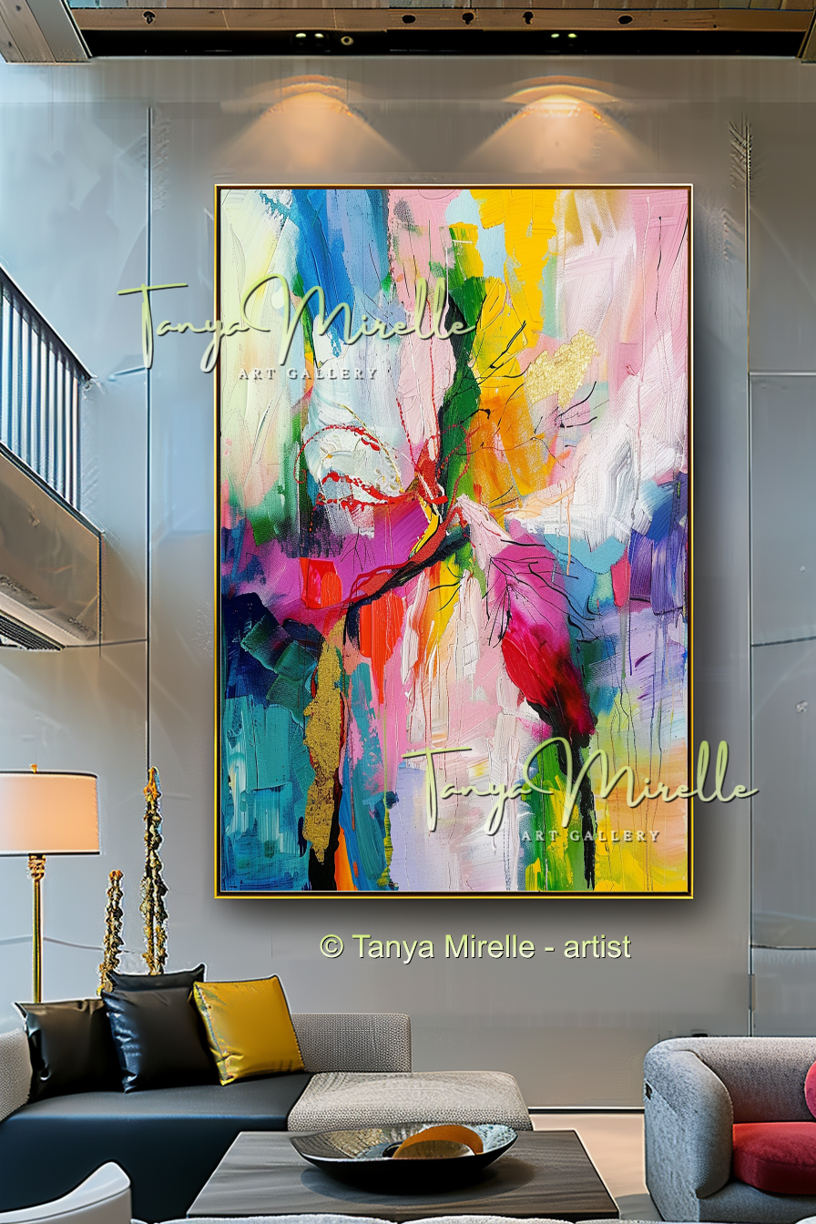 Vibrant Colorful Modern Abstract Impasto Painting #149