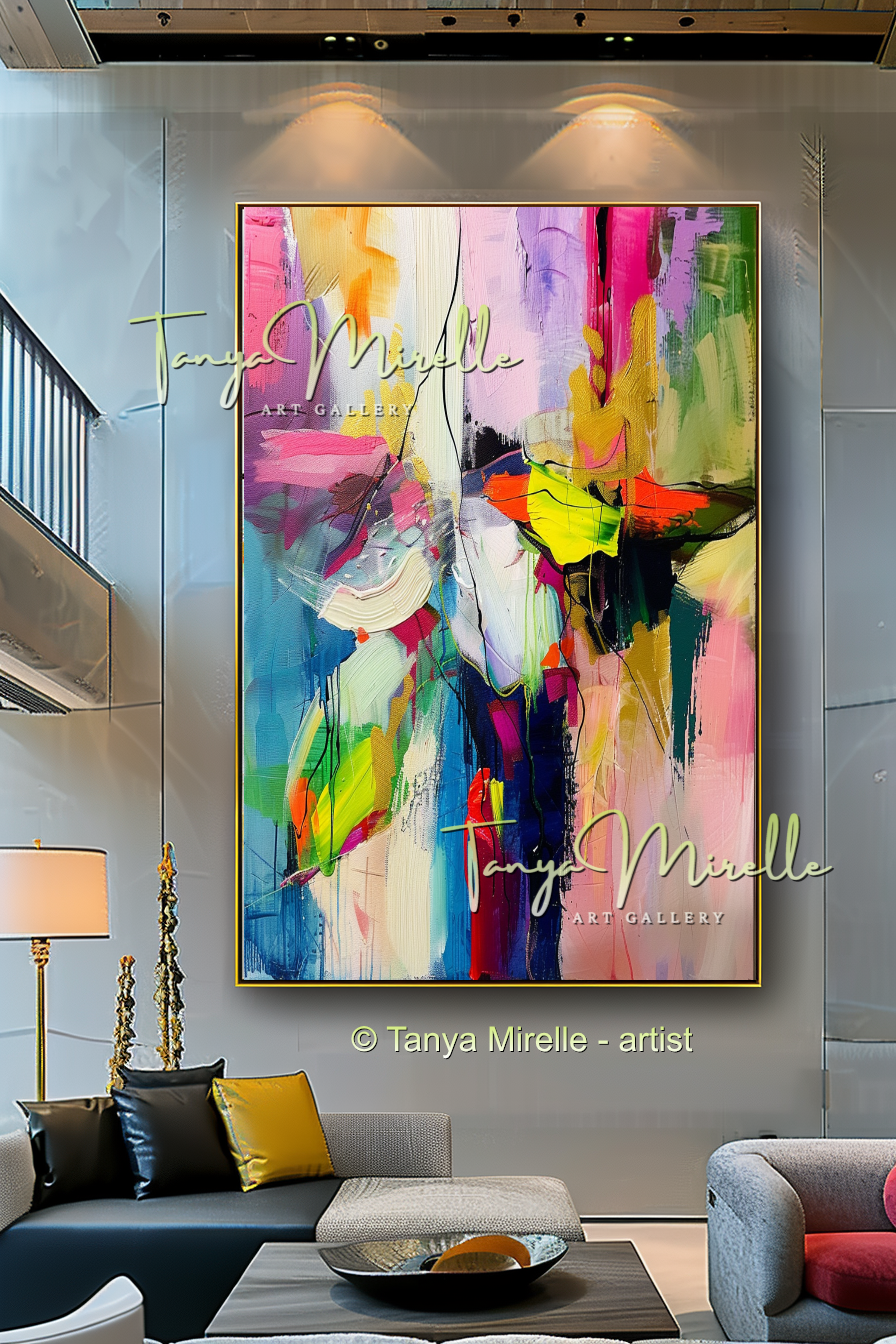 Vibrant Colorful Modern Abstract Impasto Painting #149