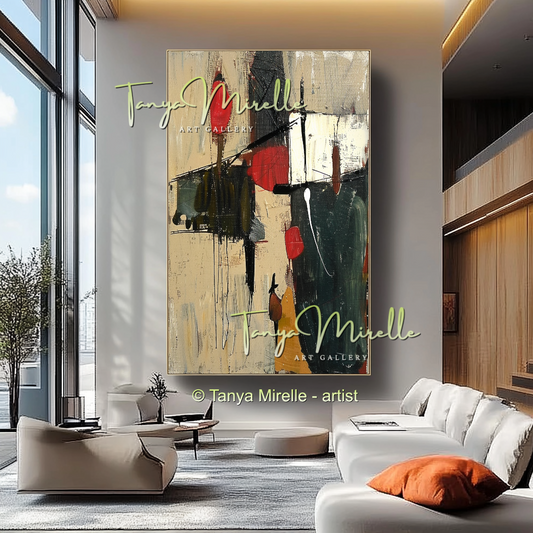 Minimalist Abstract Oil Painting with Textured Finish #212